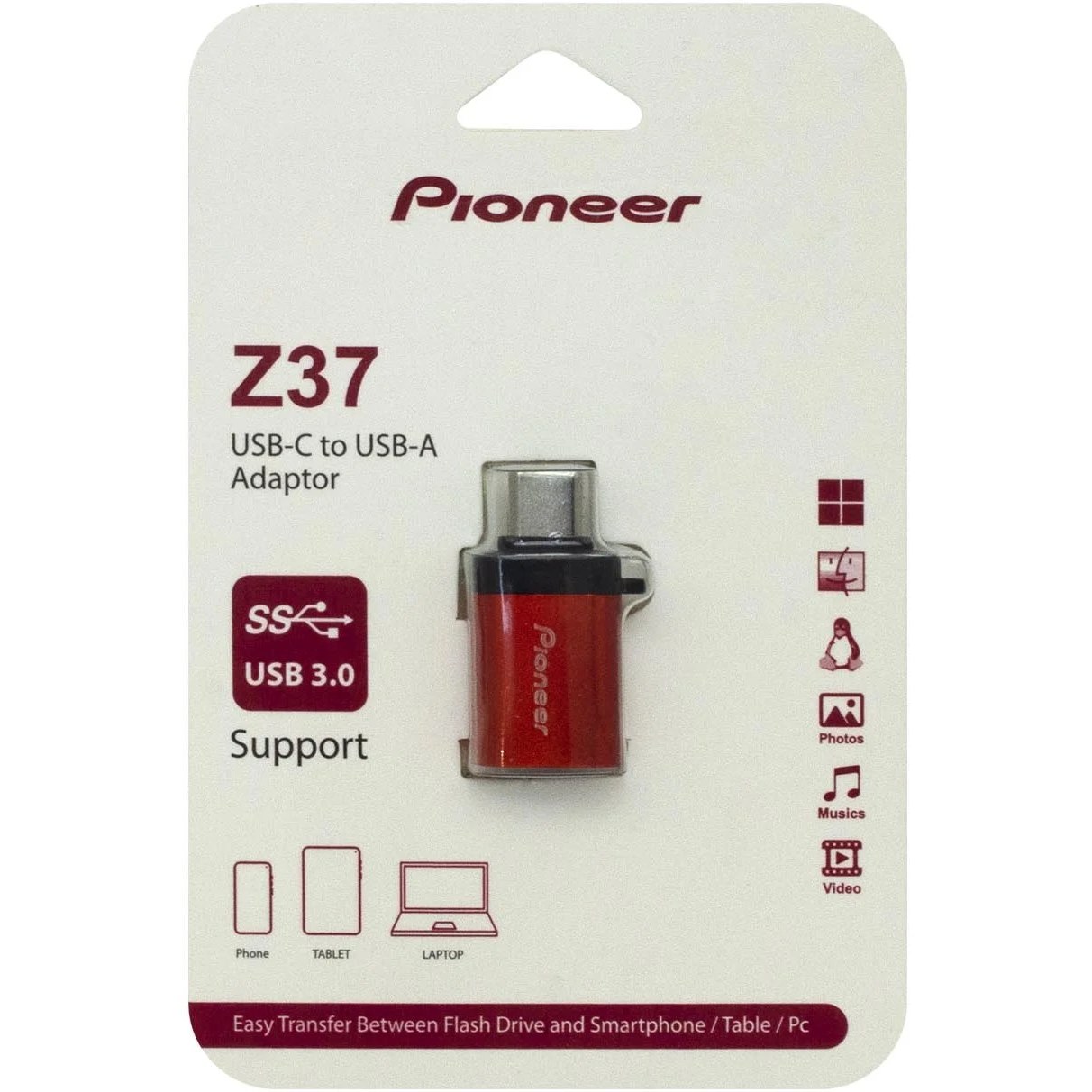 تبدیل OTG یواس‌بی به تایپ‌سی Pioneer مدل Z37