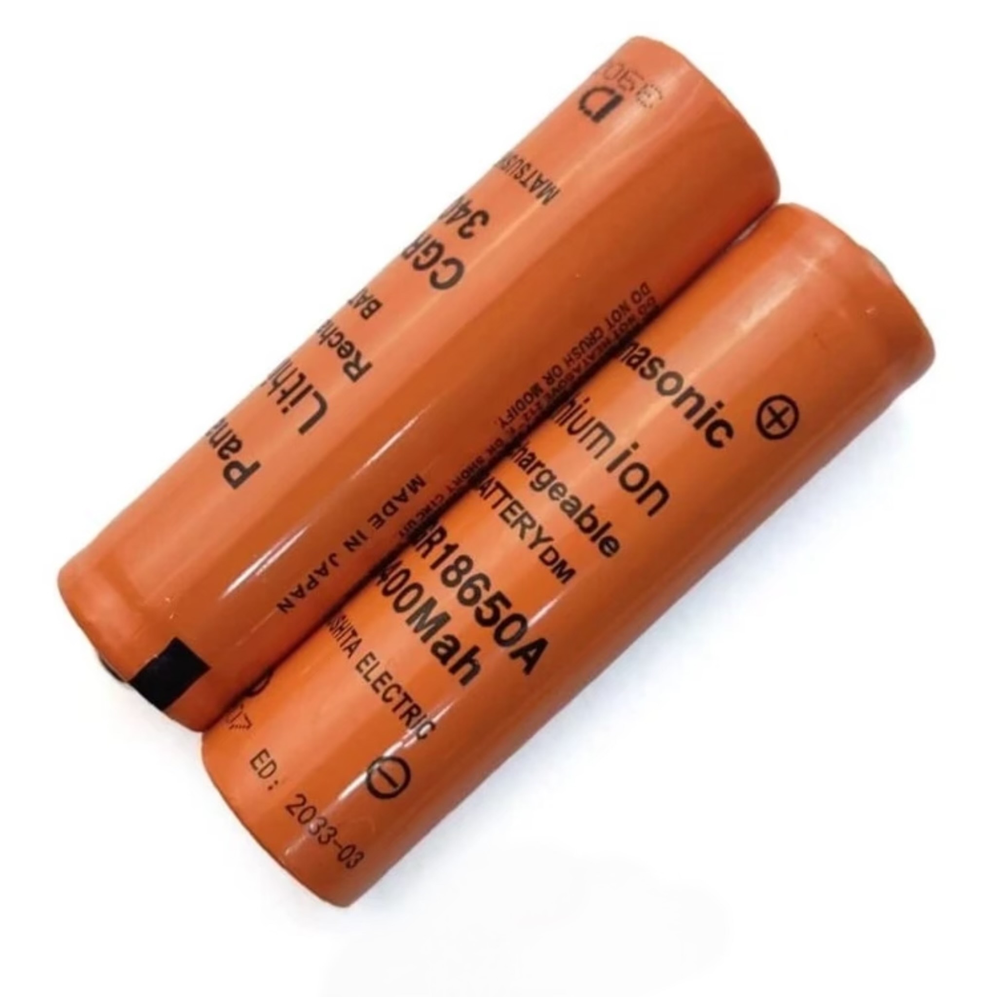 باتری لیتیومی پاناسونیک Panasonic سایز CGR18650A ولتاژ 3.7ولت ظرفیت 3400mAh نوک‌دارتک عددی