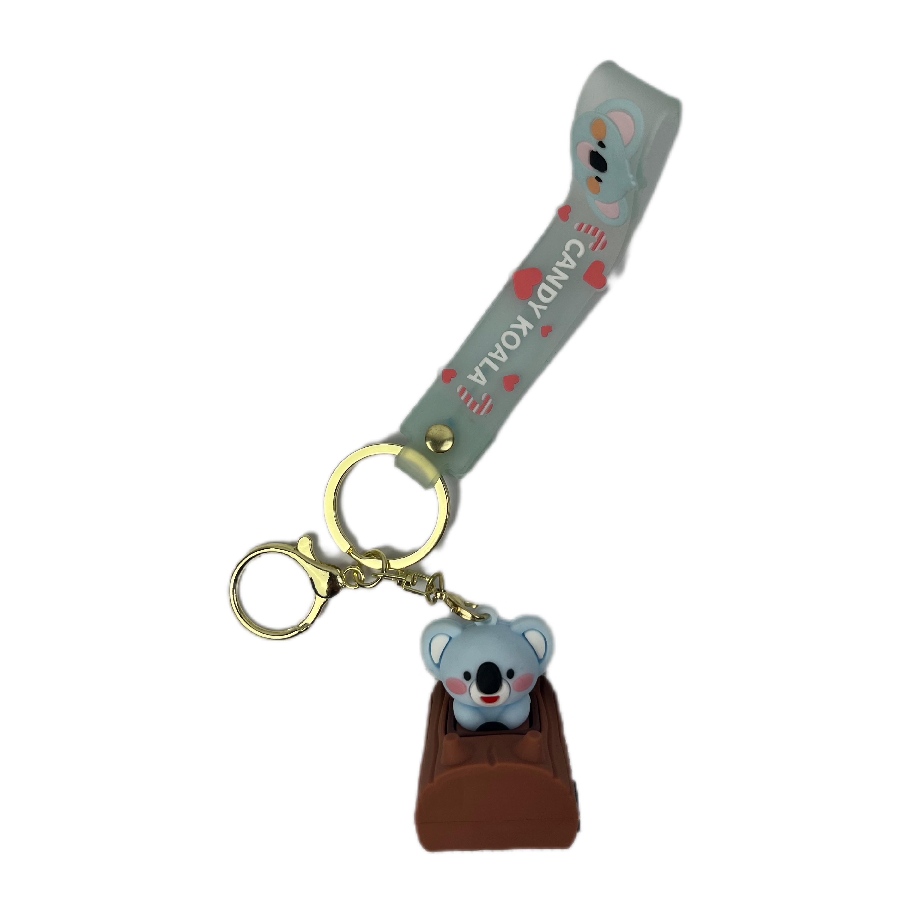 جاسوییچی و جاکلیدی سیلیکونی و ماشین عقب کش طرح کوالای شکلاتی CANDY KOALA قهوهای