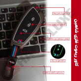 کاور ریموت فلزی خودرو رنگ تیتانیوم مناسب برای شاهین (سایپا)
