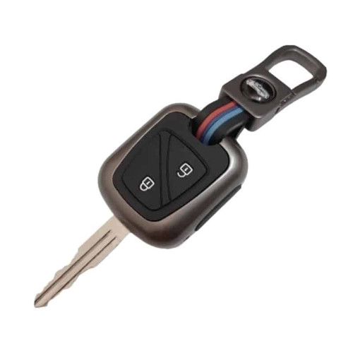 کاور ریموت فلزی لاکچری خودرو با بند طرح خودرو و رنگ تیتانیوم مناسب برای تیبا (سایپا)