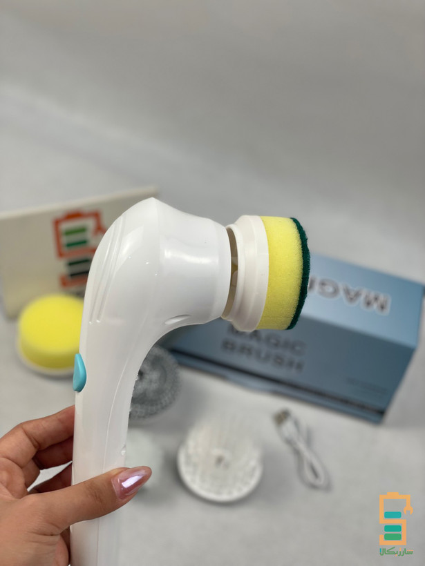 فرچه شارژی مسافرتی Magic Brush مدل 5کاره 5سر سفید