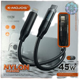کابل شارژ 45وات K-MOJOS مدل ایفون به لایتنینگ 1متری کد KMO-CP400