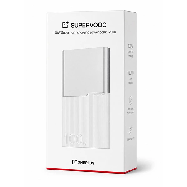 پاوربانک 100 وات وان پلاس مدل Supervooc ظرفیت 12000 میلی‌آمپرساعت