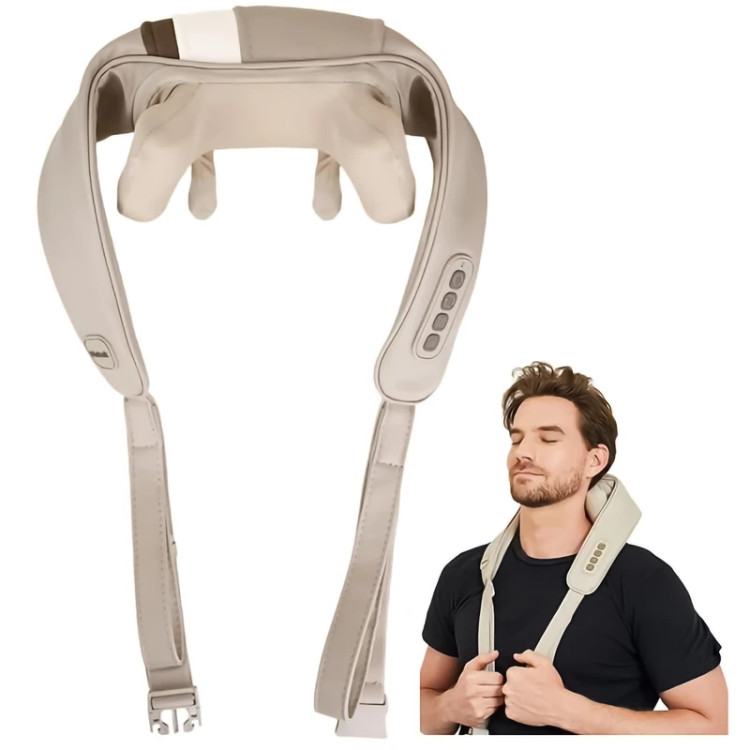 ماساژور برقی گردن و شانه مدل HJ-188 با 16 گوی ماساژ حرکتی، قابلیت تنظیم نوع و جهت ماساژ، گرمایش، باتری قابل شارژ، افزایش گردش خون و رفع خستگی
