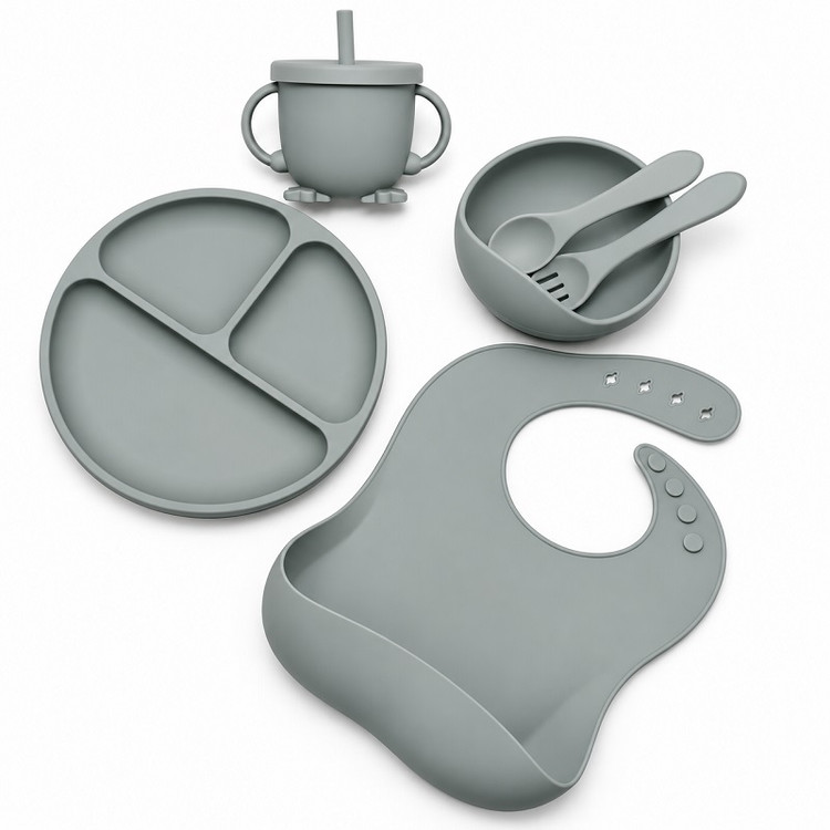 ست غذاخوری سیلیکونی کودک silicone baby cutlery set