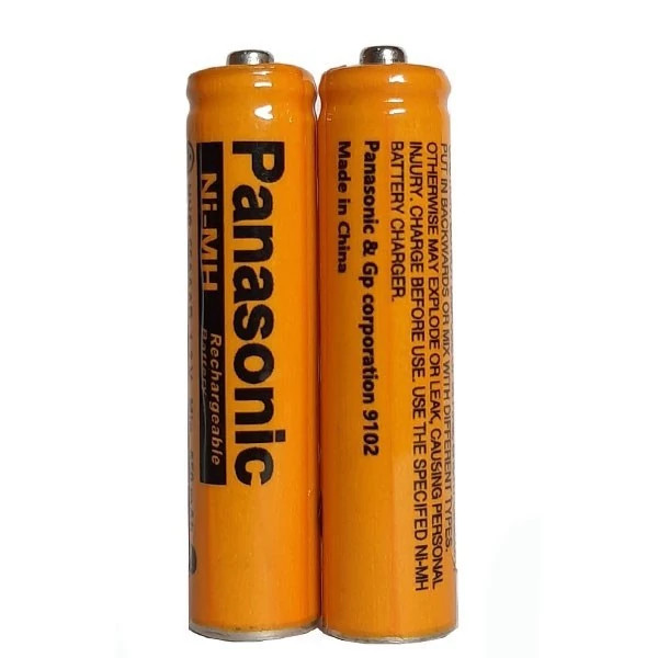 باتری شارژی نیم قلمی پاناسونیک AAA ظرفیت 630mAh بسته 2 عددی
