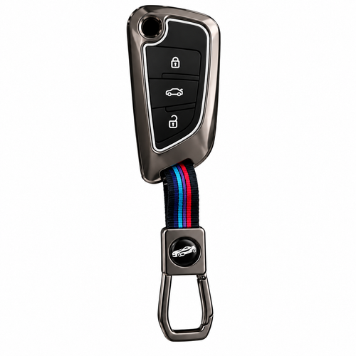 کاور ریموت فلزی خودرو رنگ تیتانیوم مناسب برای اطلس و سهند (سایپا)
